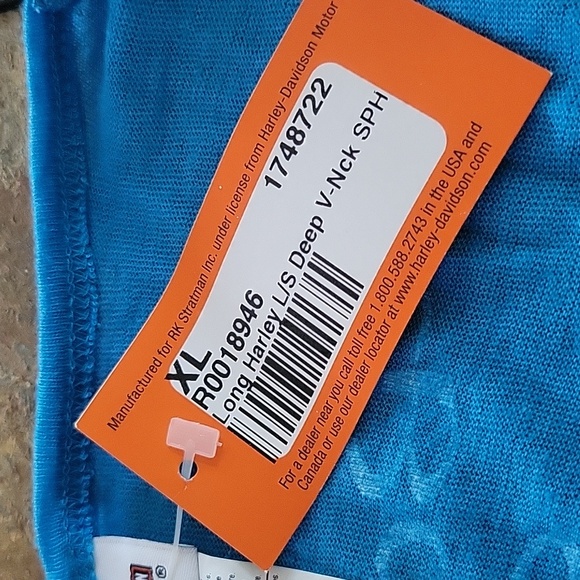 Harley-Davidson Top, Blue, XL, NWT - Picture 10 of 11